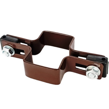Obejma prosta 60mm x 40mm (fi-4mm) + akcesoria standardowe RAL 8017