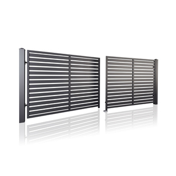 Brama palisadowa dwuskrzydłowa SOLID o wymiarze 4000mm x 1600mm, RAL7016 MAT