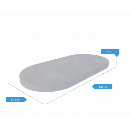 Płyta chodnikowa Ovelo-M 120cm x 60cm - grubość - 6cm szara