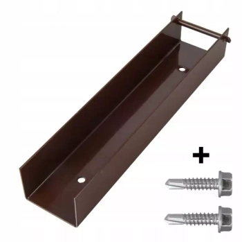 Ceownik stalowy 250mm x 50mm RAL 8017 + wkręt farmerski M8 (2szt.)