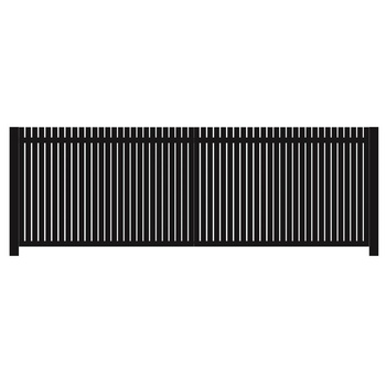 Brama dwuskrzydłowa aluminiowa o szer. 4000mm - profil pionowy (100x50x2mm) co 50mm