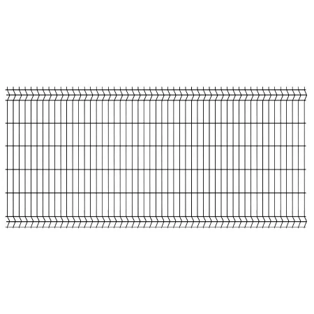 Panel Ogrodzeniowy, Kratowy 3D (fi-4mm) H-1230 - RAL 9005