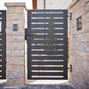 OUTLET - Furtka palisadowa 920mm x 1600mm - profil poziomy 80mm x 20mm RAL7016 Lewa