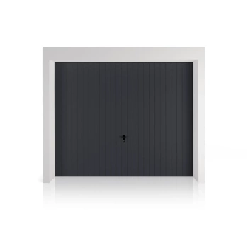 Brama garażowa uchylna Wiśniowski Progresso wym. 2480mm x 2230mm RAL 7016. Sterowanie ręczne