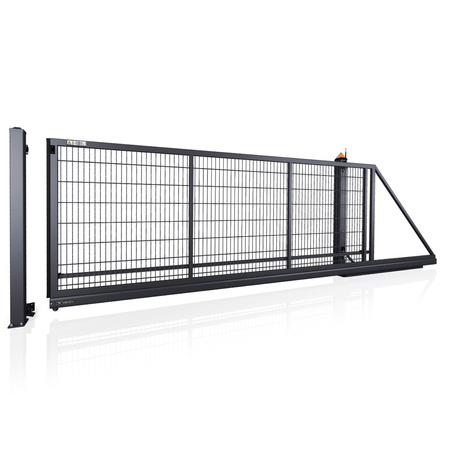 OUTLET - Brama kratowa przesuwna Wiśniowski Gardia Vega 2D (6/5/6) 4000mm x 1600mm / sterowanie ręczne / str. otwierania - lewa / RAL 7016 MAT