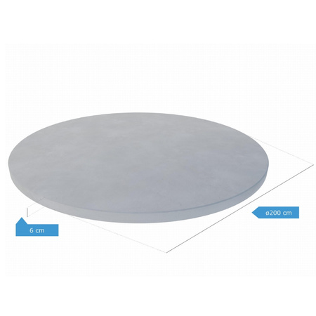 Płyta chodnikowa Moonix-L o średnicy 200cm - grubość - 6cm szara