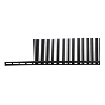Brama przesuwna grzebieniowa (60x40mm, rozstaw profili co 4cm) 4000x1700mm PRAWA grafit STR RAL7021