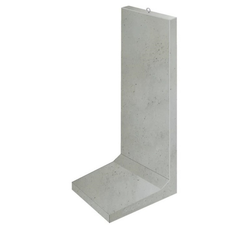 Mur ogrodzeniowy L 200cm x 100cm x 90cm (peszel lewy) + akcesoria montażowe