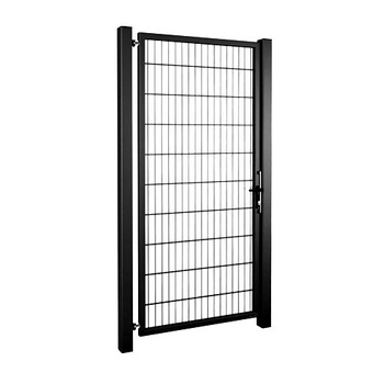 Furtka panelowa 2D SOLID 875mm x 1500mm RAL9005 + kaseta z elektrozaczepem