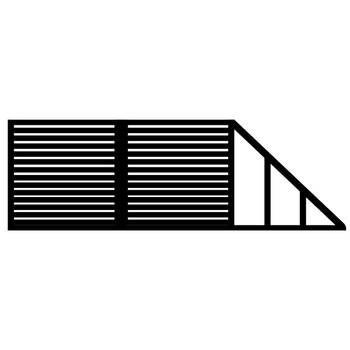 Brama przesuwna palisada SOLID 4000mm x 1600mm RAL9005 MAT