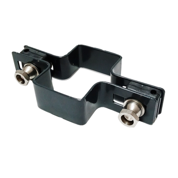 Obejma prosta 60mm x 40mm (fi-4mm) + akcesoria nierdzewne -  nakrętka zrywalna RAL 7016