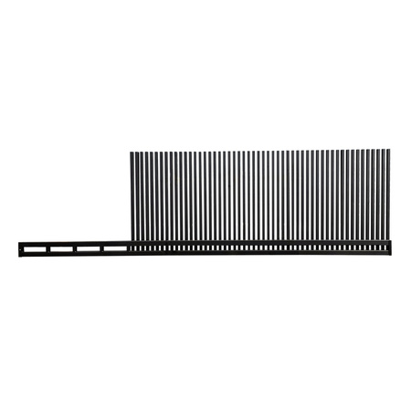 Brama przesuwna grzebieniowa (60x40mm, rozstaw profili co 4cm) 4000x1700mm PRAWA grafit STR RAL7021