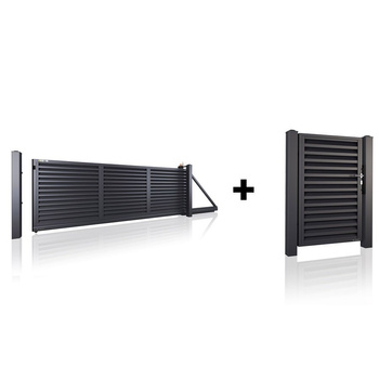 OUTLET - Zestaw brama przesuwna + furtka Wiśniowski HOME INCLUSIVE AW.10.229