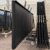 OUTLET - Brama przesuwna aluminiowa - pełna 5000mm x 1500mm, grubość 48 mm, (blacha dwustronna - 4mm) LEWA - RAL7021 (mat struktura) - przeciwwaga niezabudowana + słupy