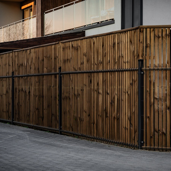 Przesłona ogrodzenia panelowego 3D (51 drutów pionowych) Euro Płot na wys.2030mm - ciemny brąz