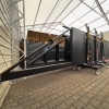 OUTLET - Brama przesuwna aluminiowa - pełna 5000mm x 1500mm, grubość 48 mm, (blacha dwustronna - 4mm) LEWA - RAL7021 (mat struktura) - przeciwwaga niezabudowana + słupy