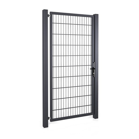 Brama panelowa dwuskrzydłowa 2D SOLID (6/5/6) 4000mm x 1700mm + furtka panelowa 2D SOLID 875mm x 1700mm RAL7016