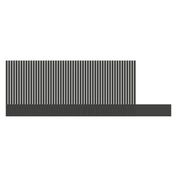 Brama przesuwna aluminiowa o szer. 4000mm - profil pionowy (50x50x2mm) co 30mm