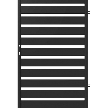 OUTLET - Skrzydło furtki palisadowej SOLID 910mm x 1600 (RAL 9005)