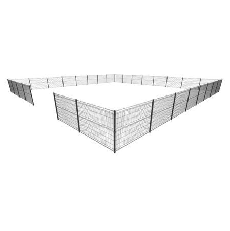 Ogrodzenie panelowe 3D fi - 4mm (46 drutów pionowych) o wysokości 1530mm z podmurówką 53,79zł/mb (akcesoria nierdzewne + nakrętka zrywalna)