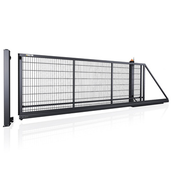 OUTLET - Brama kratowa przesuwna Wiśniowski Gardia Vega 2D (6/5/6) 4000mm x 1600mm / sterowanie ręczne / str. otwierania - lewa / RAL 7016 MAT