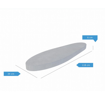 Płyta chodnikowa Rocko-L 118cm x 34cm - grubość - 6cm szara
