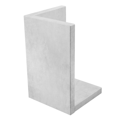 Mur oporowy narożny z ramieniem 99cm - klasa obciążenia do 16,7kN/m² (obustronne lico)