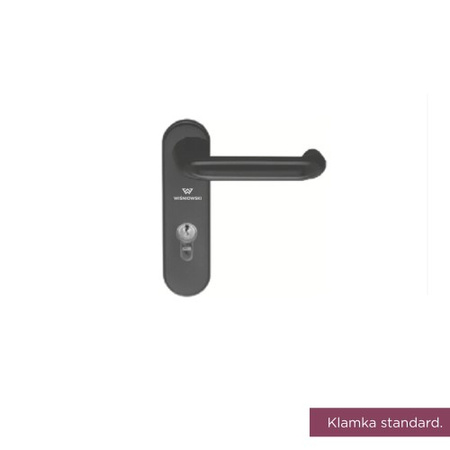 Drzwi techniczne stalowe zewnętrzne Wiśniowski - PŁASZCZOWE ECO. Skrzydło wypełnione styropianem o wym. 1010mm x 2050mm orzech - prawe