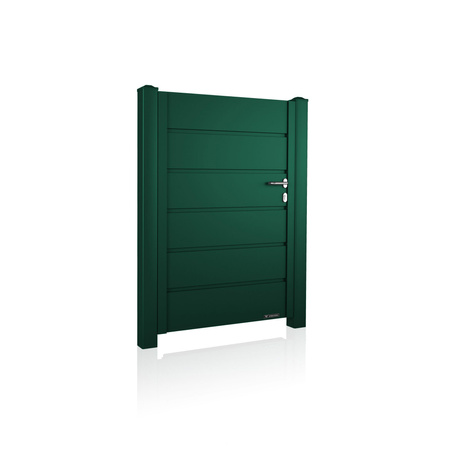 Wiśniowski skrzydło furtki palisadowej HOME INCLUSIVE AW.10.200 panel 250mm o wymiarze 1000mm x 1750mm RAL 7016 MAT , klamka + gałka z elektrozaczepem (Lewa-Wewnątrz)