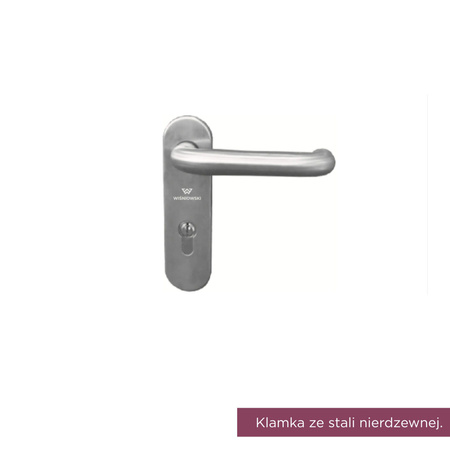 Drzwi techniczne stalowe zewnętrzne Wiśniowski - PŁASZCZOWE ECO. Skrzydło wypełnione styropianem o wym. 1010mm x 2050mm złoty dąb