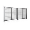 OUTLET - Brama panelowa dwuskrzydłowa 2D SOLID (6/5/6) 4000mm x 1700mm RAL7016 z przesłoną w kolorze naturalnym
