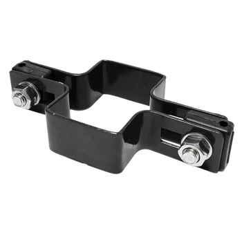 Obejma prosta 60mm x 40mm (fi-5mm) + akcesoria nierdzewne -  nakrętka zwykła RAL9005