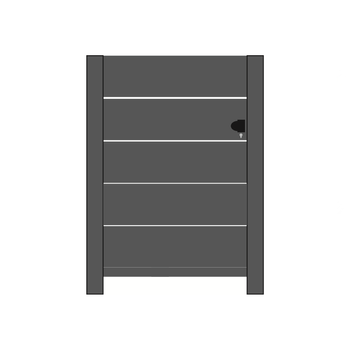 Furtka palisadowa 1000mm x 1600mm - palisada szeroka deska