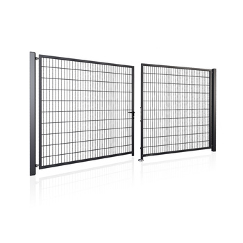 OUTLET - Brama panelowa dwuskrzydłowa Wiśniowski Gardia Light Vega 2D (6/5/6) 4000 x 1600mm / RAL 9005