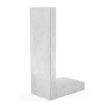Mur oporowy L o szerokości 49cm - klasa obciążenia do 5kN/m² (lico od strony zewnętrznej)