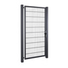 Brama panelowa dwuskrzydłowa 2D SOLID (6/5/6) 1500mm x 4000mm + furtka panelowa 2D SOLID 1500mm x 875mm RAL9005