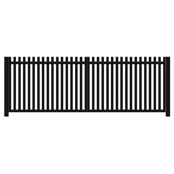 Brama dwuskrzydłowa aluminiowa o szer. 4000mm - profil pionowy (50x50x2mm) co 60mm