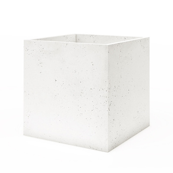 Donica betonowa 600mm x 600mm x 500mm ELLA-L biała