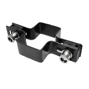 Obejma prosta 60mm x 40mm (fi-4mm) + akcesoria nierdzewne -  nakrętka zrywalna RAL9005