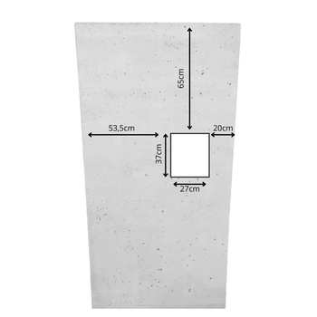 Mur ogrodzeniowy L 200cm x 100cm x 70cm + peszel + otwór na skrzynkę (27cm x 37cm)