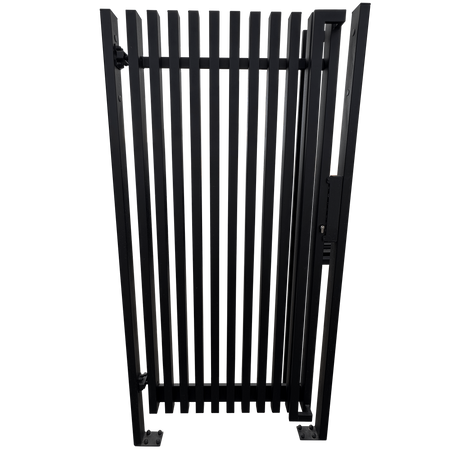 Furtka grzebieniowa 920mm x 1700mm (profil ocynkowany 60mm x 40mm) rozstaw co 4cm - lewa - grafit STR RAL7021