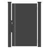 OUTLET - Furtka aluminiowa - pełna 1000mm x 1600mm, grubość 78mm (blacha dwustronna - 4 mm) z zawiasami i relingiem, grafit RAL 7021 STR (prawa)