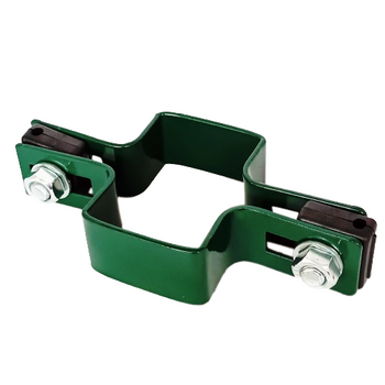 Obejma prosta 60mm x 40mm (fi-6mm) +  akcesoria standardowe RAL6005