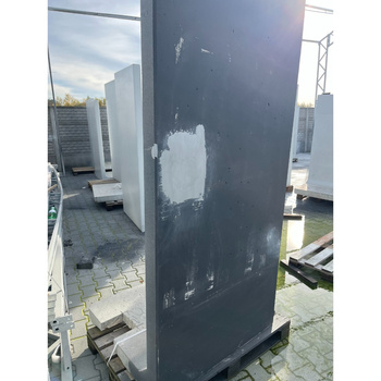 OUTLET Mur ogrodzeniowy L 220cm x 100cm x 90cm - impregnacja antracyt z wycięciem w stopie