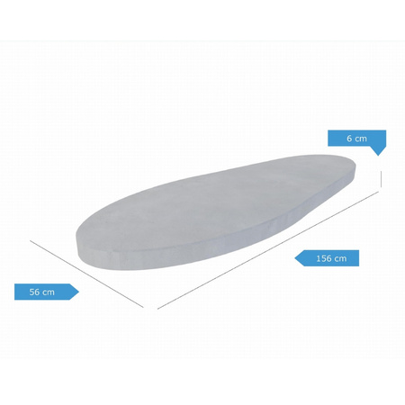 Płyta chodnikowa Rocko-XL 156cm x 56cm - grubość - 6cm szara