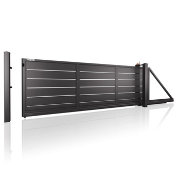 OUTLET - Wiśniowski brama przesuwna HOME INCLUSIVE AW.10.228 (wersja z prześwitem) 4000mm x 1800mm, prawa, z napędem AWSoPRO, odbiornik IO, RAL HI ANTHRACITE