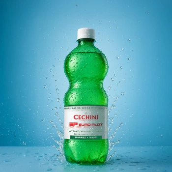 Woda wysokozmineralizowana średnionasycona Cechini x Euro-Płot butelka 1L