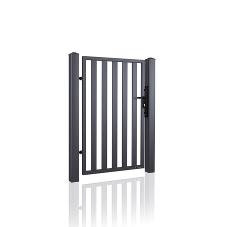 OUTLET - Wiśniowski furtka palisadowa Classic AW.10.72 1000x1600 [LW] grafit RAL 7016|MAT z elektrozaczepem 