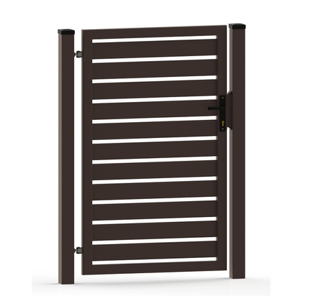 OUTLET - Furtka palisadowa 920mm x 1600mm - profil poziomy 80mm x 20mm RAL8017