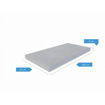 Płyta chodnikowa BASIC 100cm x 50cm - grubość - 8cm grafitowa